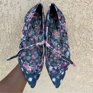 Coach X Tabitha‎ Shoes Simmons Harriette Velvet Romantic Whimsical Floral Garden